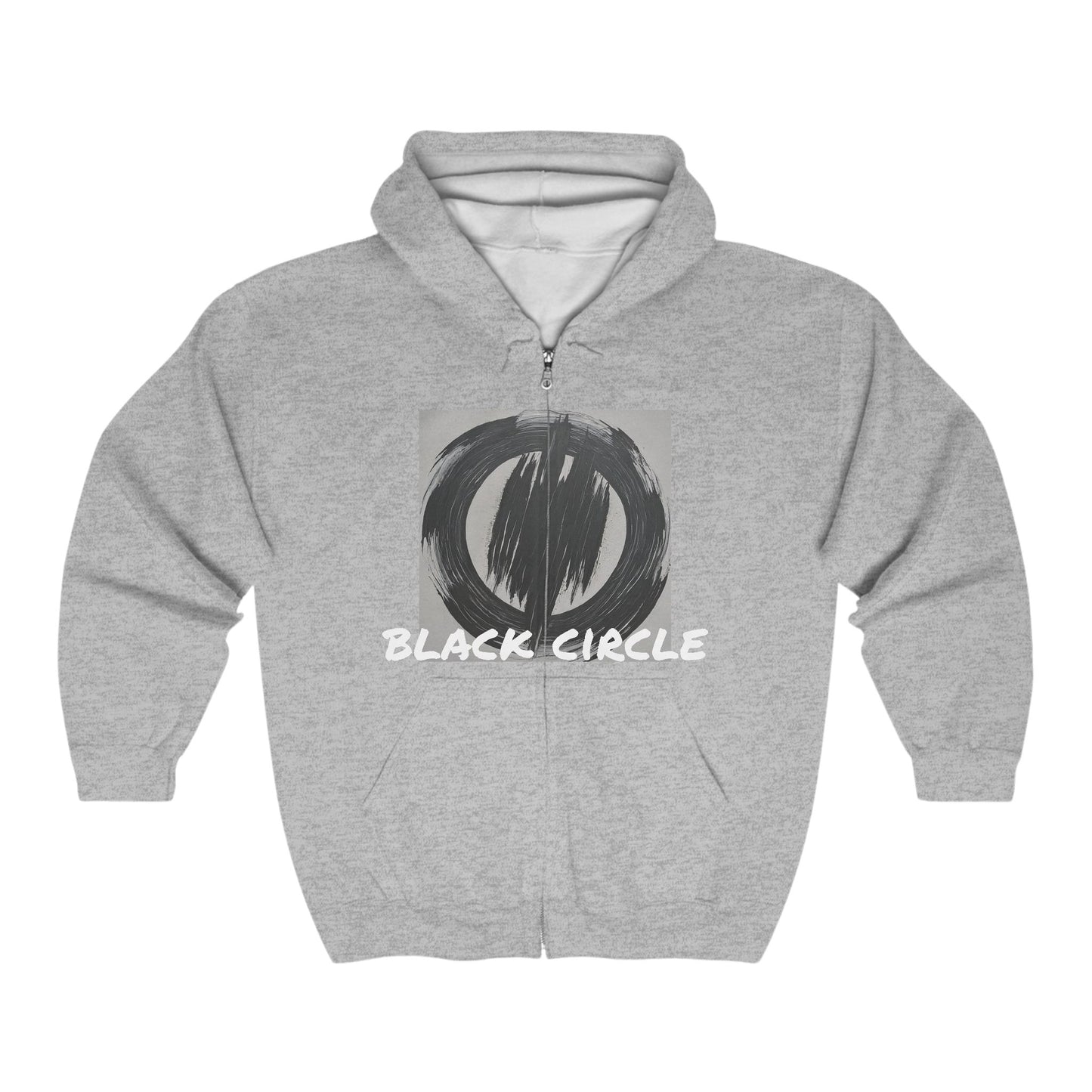 black circle zipped hoodie