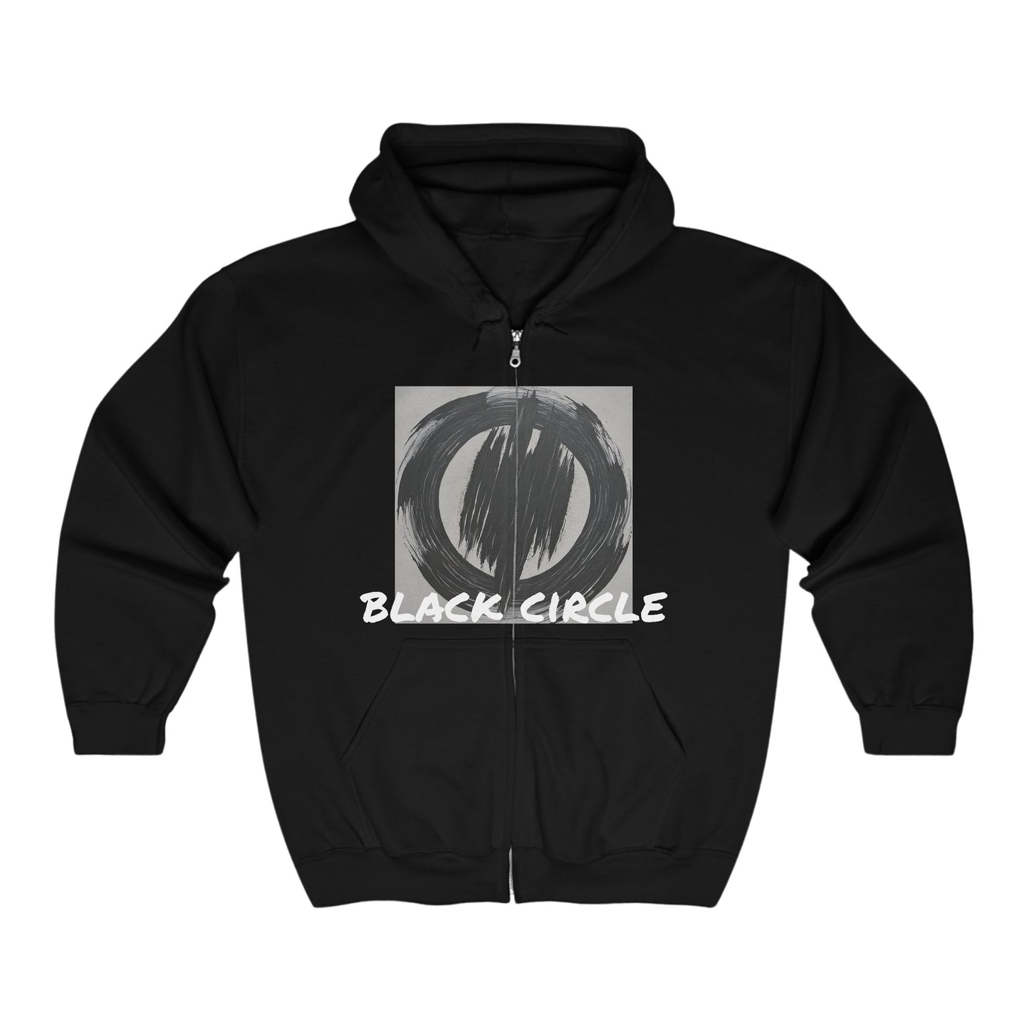 black circle zipped hoodie