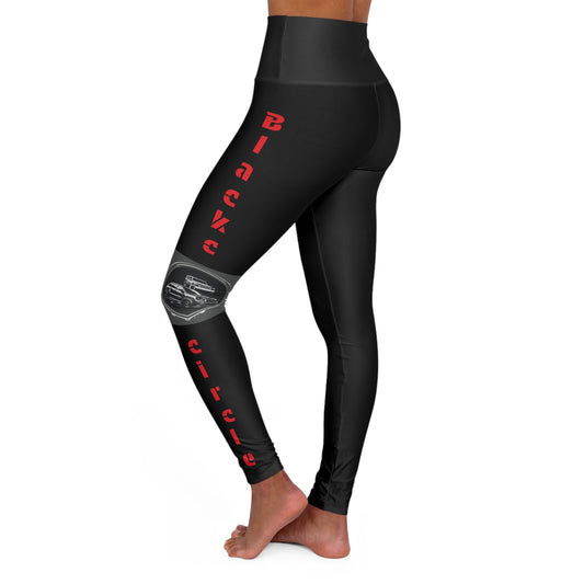 Black circle jeep High Yoga Leggings (AOP)