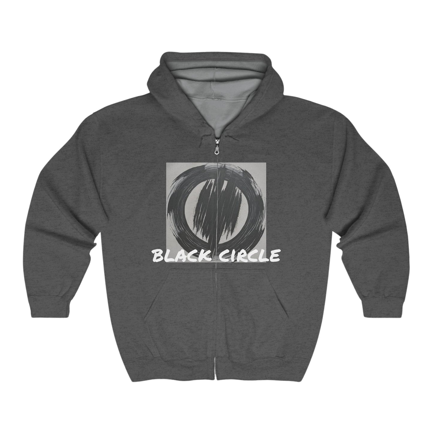 black circle zipped hoodie