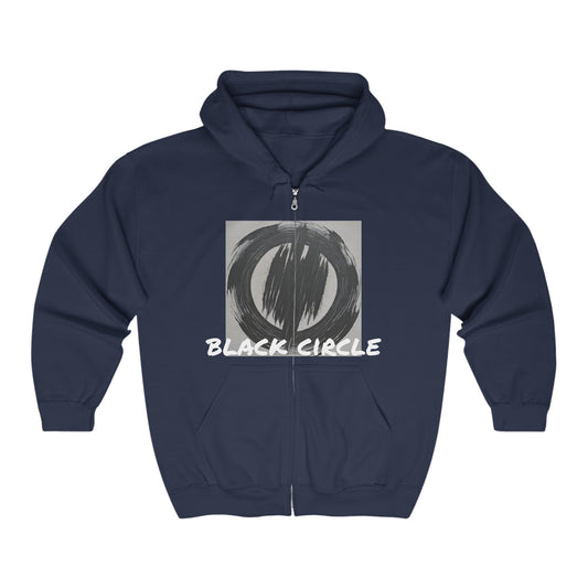 black circle zipped hoodie